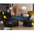 TrueGaming Beadbox Chaise de jeu moderne en mélange de polyester noir/jaune